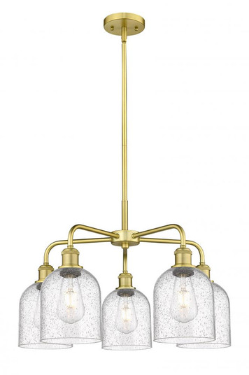 Bella - 5 Light - 24 inch - Satin Gold - Chandelier (3442|516-5CR-SG-G558-6SDY)