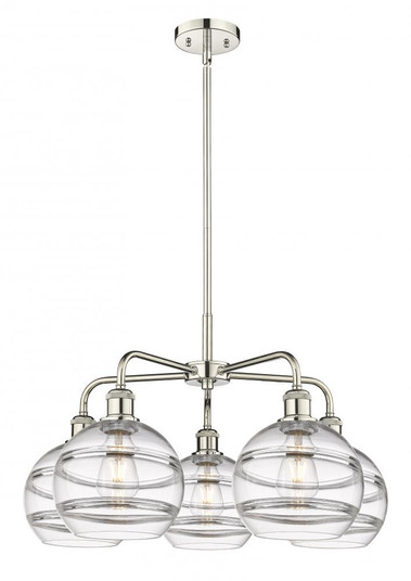 Rochester - 5 Light - 26 inch - Polished Nickel - Chandelier (3442|516-5CR-PN-G556-8CL)