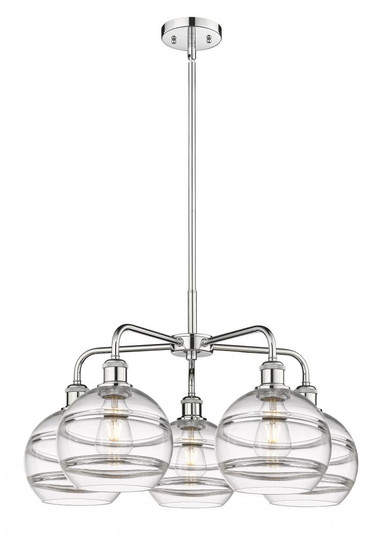 Rochester - 5 Light - 26 inch - Polished Chrome - Chandelier (3442|516-5CR-PC-G556-8CL)