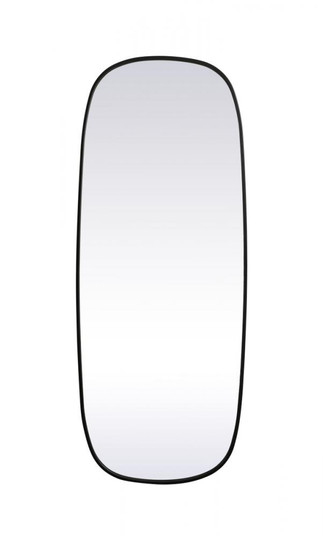 Metal Frame Oval Mirror 24x60 Inch in Black (758|MR2B2460BLK)