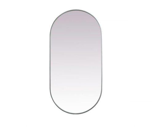 Metal Frame Oval Mirror 30x60 Inch in Silver (758|MR2A3060SIL)