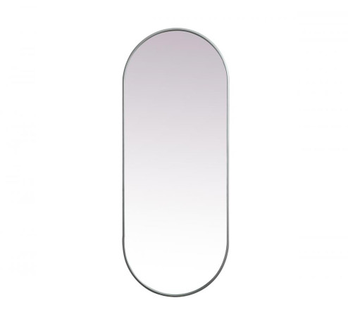 Metal Frame Oval Mirror 24x60 Inch in Silver (758|MR2A2460SIL)