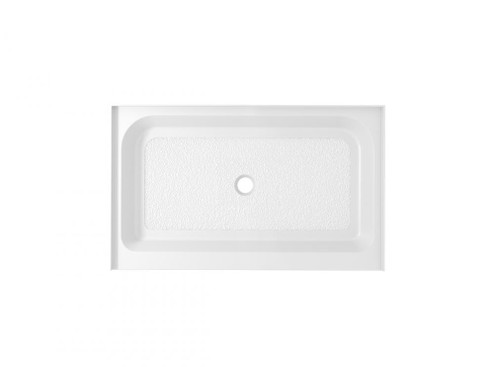 48x32 Inch Single Threshold Shower Tray Center Drain in Glossy White (758|STY01-C4832)