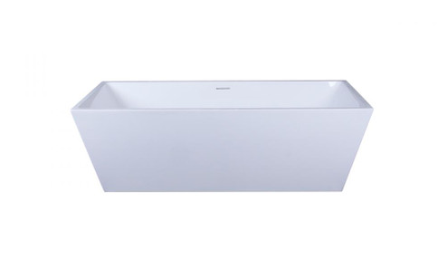 72 inch soaking rectangular bathtub in glossy white (758|BT21372GW)
