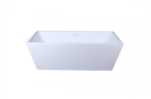67 Inch Soaking Rectangular Bathtub in Glossy White (758|BT21367GW)