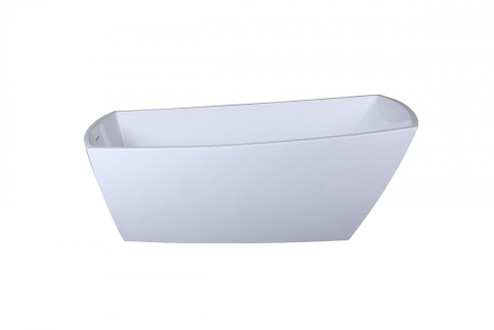 72 Inch Soaking Single Slipper Rectangular Bathtub in Glossy White (758|BT21272GW)