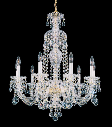 Sterling 9 Light 120V Chandelier in Polished Silver with Heritage Handcut Crystal (168|2996-40R)