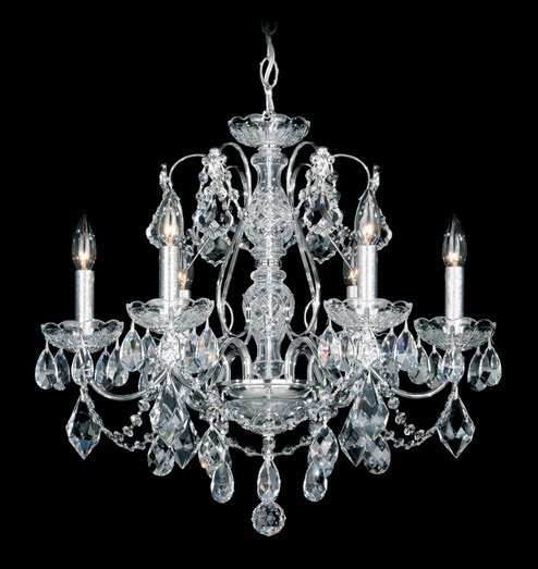 Century 6 Light 110V Chandelier in Black with Clear Heritage Crystal (168|1705-51)