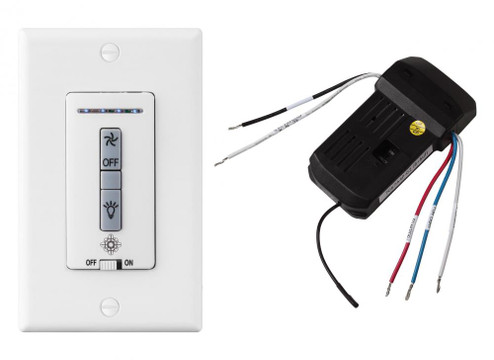Hardwired remote WALL CONTROL ONLY. Fan speed and downlight control. (38|MCRC3W)