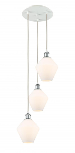 Cindyrella - 3 Light - 15 inch - White Polished Chrome - Cord Hung - Multi Pendant (3442|113B-3P-WPC-G651-8)