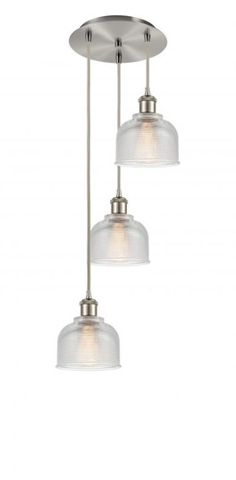 Dayton - 3 Light - 12 inch - Brushed Satin Nickel - Cord Hung - Multi Pendant (3442|113B-3P-SN-G412)