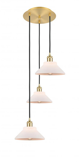 Orwell - 3 Light - 15 inch - Satin Gold - Cord Hung - Multi Pendant (3442|113B-3P-SG-G131)