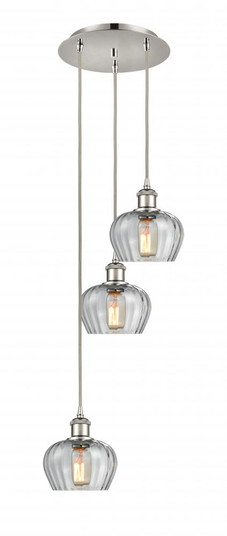 Fenton - 3 Light - 13 inch - Polished Nickel - Cord Hung - Multi Pendant (3442|113B-3P-PN-G92)