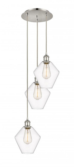 Cindyrella - 3 Light - 15 inch - Polished Nickel - Cord Hung - Multi Pendant (3442|113B-3P-PN-G652-8)