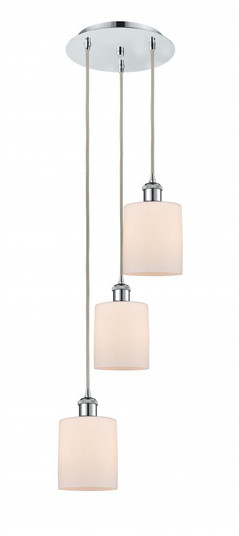 Cobbleskill - 3 Light - 12 inch - Polished Chrome - Cord Hung - Multi Pendant (3442|113B-3P-PC-G111)