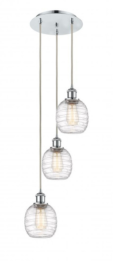Belfast - 3 Light - 13 inch - Polished Chrome - Cord Hung - Multi Pendant (3442|113B-3P-PC-G1013)