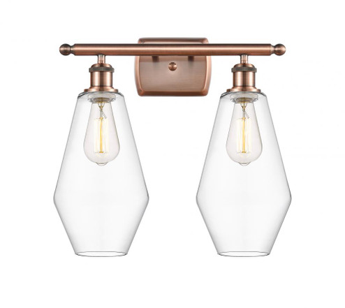 Cindyrella - 2 Light - 17 inch - Antique Copper - Bath Vanity Light (3442|516-2W-AC-G652-7)