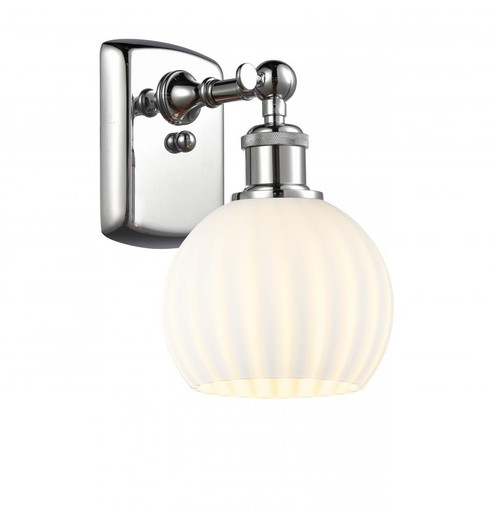 White Venetian - 1 Light - 6 inch - Polished Chrome - Sconce (3442|516-1W-PC-G1217-6WV)