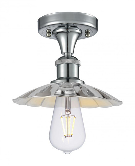 Scallop - 1 Light - 8 inch - Polished Chrome - Semi-Flush Mount (3442|516-1C-PC-M17-PC)