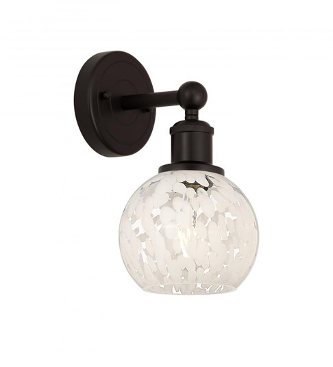 White Mouchette - 1 Light - 6 inch - Oil Rubbed Bronze - Sconce (3442|616-1W-OB-G1216-6WM)