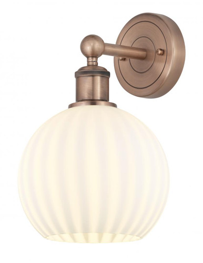 White Venetian - 1 Light - 8 inch - Antique Copper - Sconce (3442|616-1W-AC-G1217-8WV)