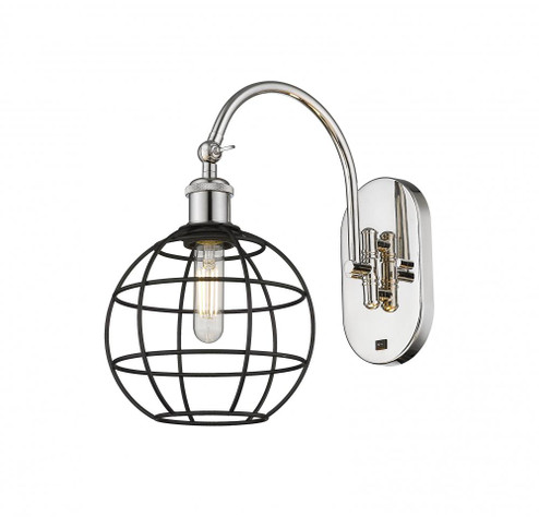 Lake Placid - 1 Light - 8 inch - Polished Nickel - Sconce (3442|518-1W-PN-CE-8-BK)