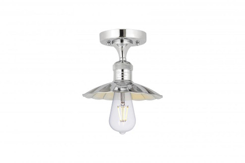 Scallop - 1 Light - 8 inch - Polished Chrome - Semi-Flush Mount (3442|517-1C-PC-M17-PC)