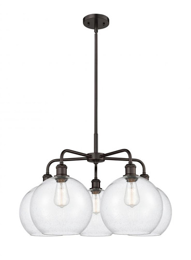 Athens - 5 Light - 28 inch - Oil Rubbed Bronze - Chandelier (3442|516-5CR-OB-G124-10)