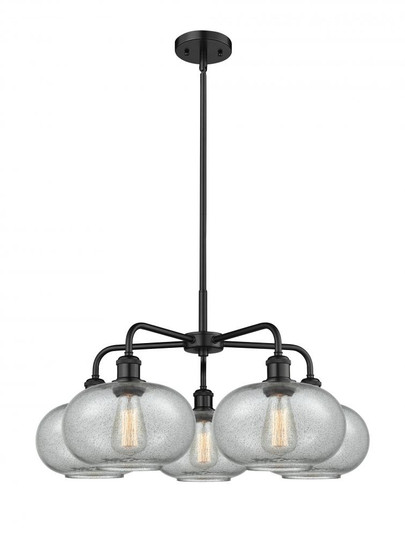 Gorham - 5 Light - 28 inch - Matte Black - Chandelier (3442|516-5CR-BK-G247)