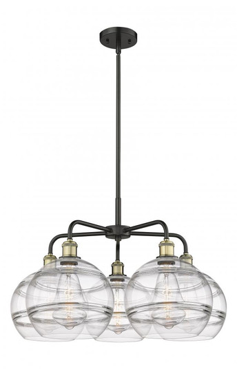 Rochester - 5 Light - 28 inch - Black Antique Brass - Chandelier (3442|516-5CR-BAB-G556-10CL)