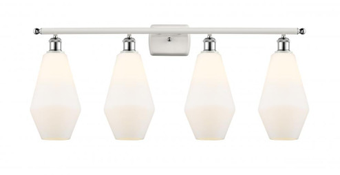 Cindyrella - 4 Light - 37 inch - White Polished Chrome - Bath Vanity Light (3442|516-4W-WPC-G651-7)