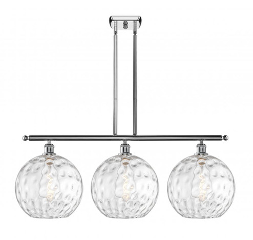 Athens Water Glass - 3 Light - 39 inch - Polished Chrome - Stem Hung - Island Light (3442|516-3I-PC-G1215-12)