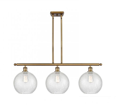 Athens - 3 Light - 37 inch - Brushed Brass - Stem Hung - Island Light (3442|516-3I-BB-G125-10)