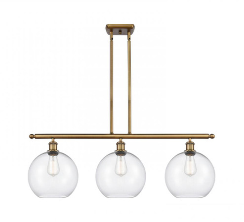 Athens - 3 Light - 37 inch - Brushed Brass - Stem Hung - Island Light (3442|516-3I-BB-G122-10)