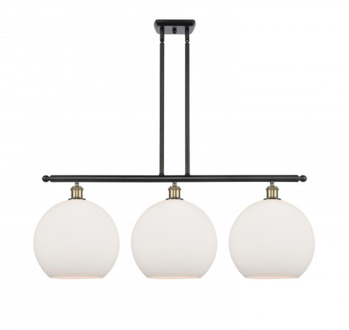 Athens - 3 Light - 38 inch - Black Antique Brass - Stem Hung - Island Light (3442|516-3I-BAB-G121-12)