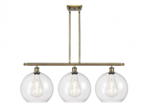 Athens - 3 Light - 38 inch - Antique Brass - Stem Hung - Island Light (3442|516-3I-AB-G122-12)