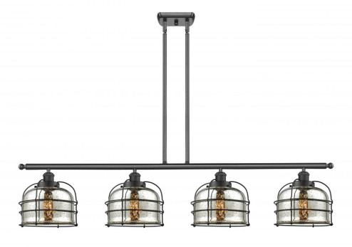 Bell Cage - 4 Light - 48 inch - Matte Black - Stem Hung - Island Light (3442|916-4I-BK-G78-CE-LED)