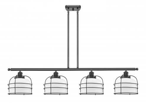 Bell Cage - 4 Light - 48 inch - Matte Black - Stem Hung - Island Light (3442|916-4I-BK-G71-CE)