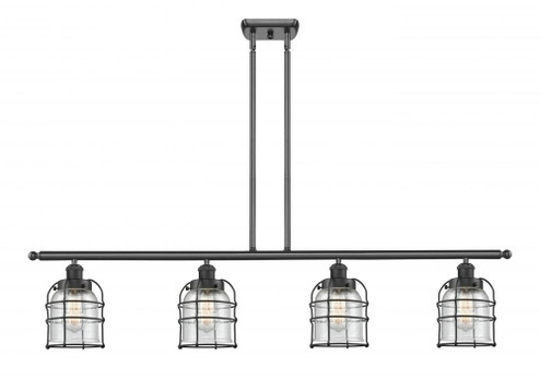 Bell Cage - 4 Light - 48 inch - Matte Black - Stem Hung - Island Light (3442|916-4I-BK-G54-CE-LED)