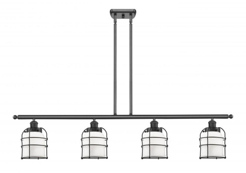 Bell Cage - 4 Light - 48 inch - Matte Black - Stem Hung - Island Light (3442|916-4I-BK-G51-CE-LED)