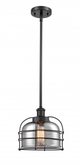 Bell Cage - 1 Light - 8 inch - Matte Black - Mini Pendant (3442|916-1S-BK-G73-CE)