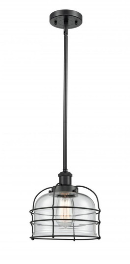 Bell Cage - 1 Light - 8 inch - Matte Black - Mini Pendant (3442|916-1S-BK-G72-CE)