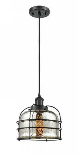 Bell Cage - 1 Light - 8 inch - Matte Black - Cord hung - Mini Pendant (3442|916-1P-BK-G78-CE-LED)