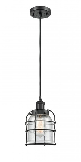 Bell Cage - 1 Light - 5 inch - Matte Black - Cord hung - Mini Pendant (3442|916-1P-BK-G54-CE)