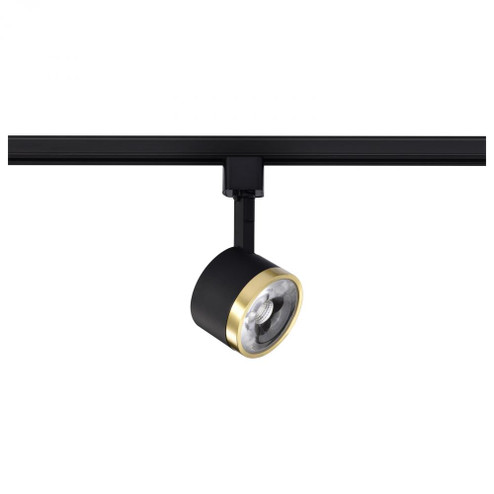 12 Watt LED Track Head; Round; 3000K; Matte Black and Brushed Brass Finish (81|TH645)