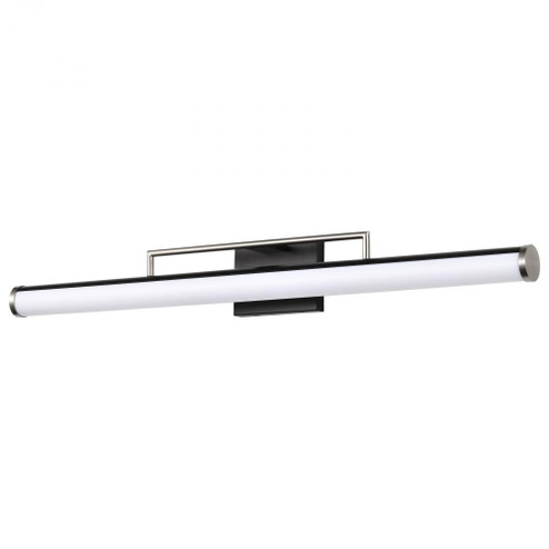 Solano LED Large Vanity; Black and Brushed Nickel Finish; White Acrylic Lens (81|62/659)