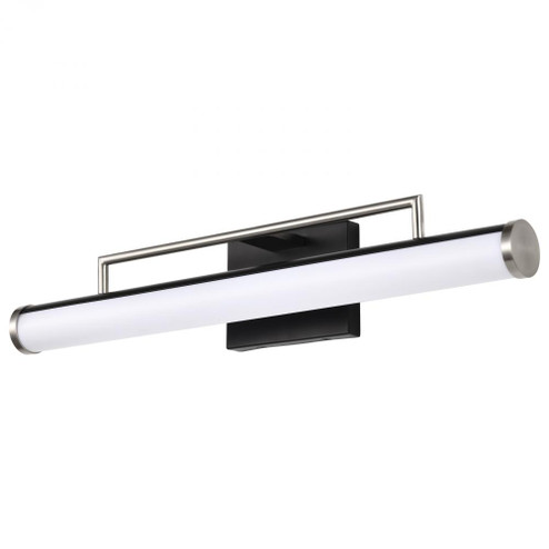 Solano LED Medium Vanity; Black and Brushed Nickel Finish; White Acrylic Lens (81|62/658)