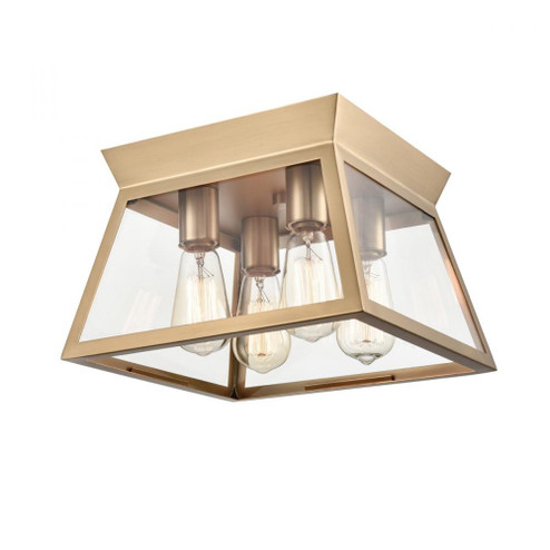 Lucian 4 Light Flushmount Brushed Brass (12|AC11853BB)