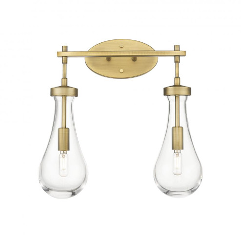 Owego - 2 Light - 17 inch - Brushed Brass - Bath Vanity Light (3442|451-2W-BB-G451-5CL)