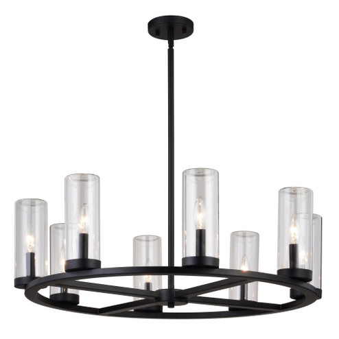 Grantley 30-in 8 Light Indoor-Outdoor Chandelier Matte Black (51|H0291)